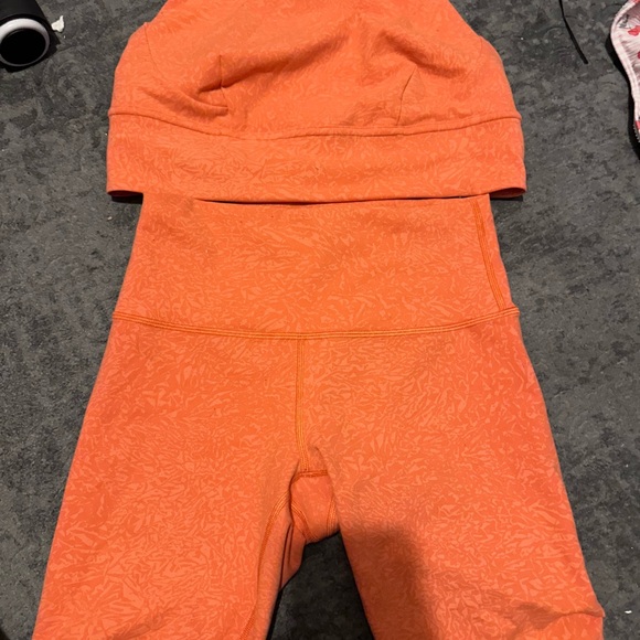 lululemon athletica Orange Athletic set - Picture 1 of 2